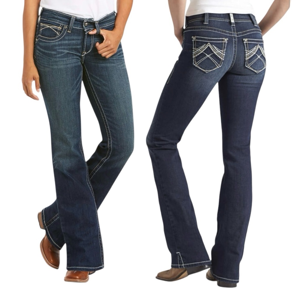 Ariat Women's Boot Cut Jeans - Dark Blue